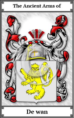De wan Family Crest Download (JPG)  Book Plated - 150 DPI